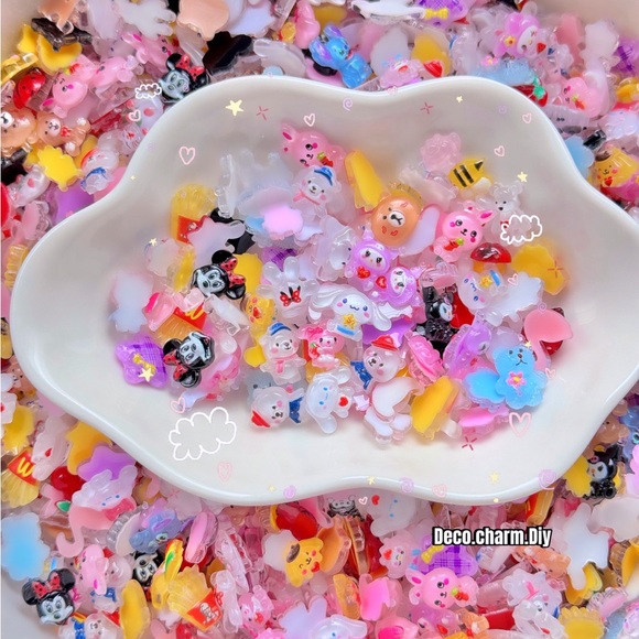 100pcs Mix Mini Charms For DIY • Design on Nails • Phone Case • Cup Lids - Picture 1 of 3